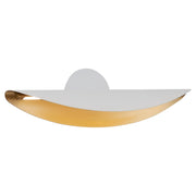 Pivot 23" LED Wall Sconce in White / Aged Brass