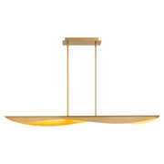 Pivot 55" LED Linear Pendant in Aged Brass