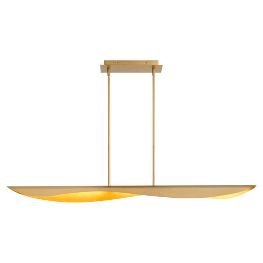 Pivot 55" LED Linear Pendant in Aged Brass