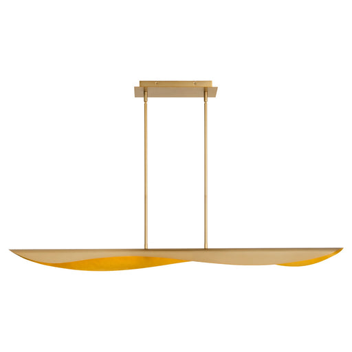 Pivot 55" LED Linear Pendant in Aged Brass