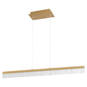 Landon 40" LED Linear Pendant in Aged Brass