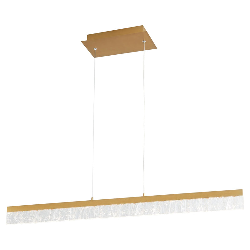 Landon 40" LED Linear Pendant in Aged Brass