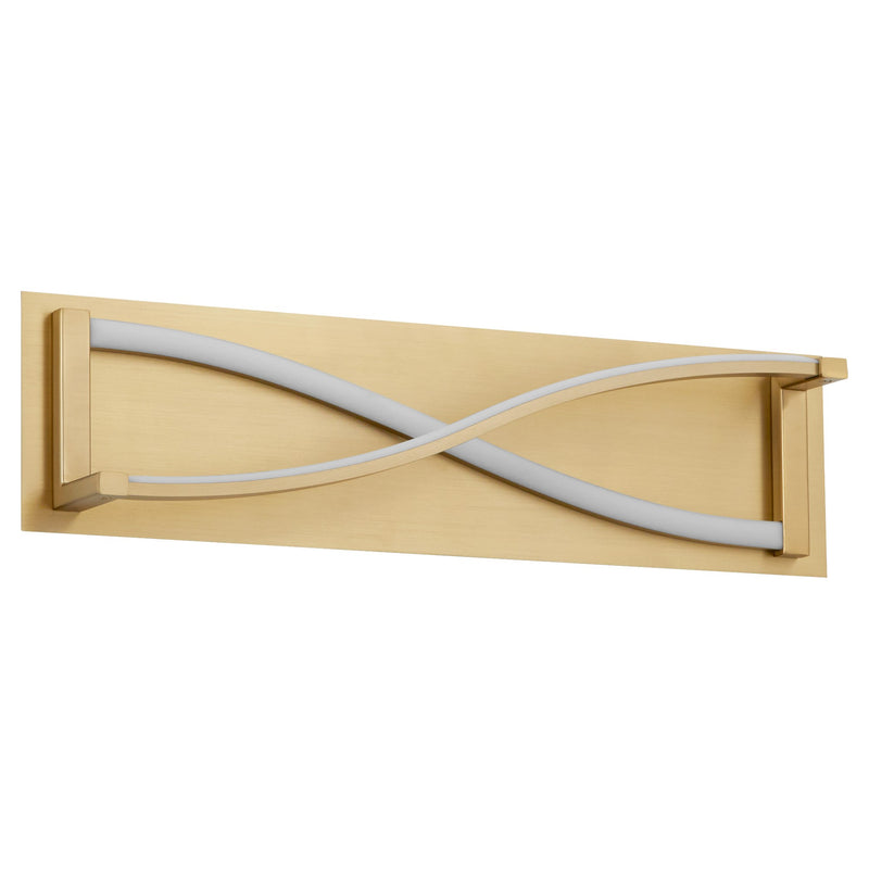 Hyperion 22" LED Vanity Light in Aged Brass