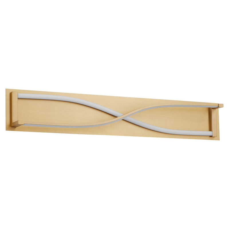 Hyperion 34" LED Vanity Light in Aged Brass