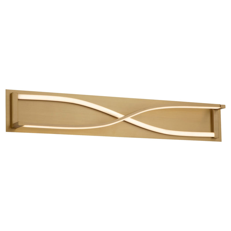 Hyperion 34" LED Vanity Light in Aged Brass