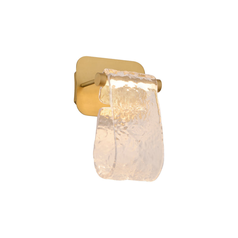 Veer LED Wall Sconce in Aged Brass