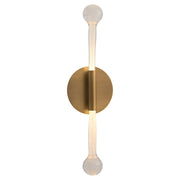 Manhattan 2 Light LED Wall Sconce in Brushed Brass