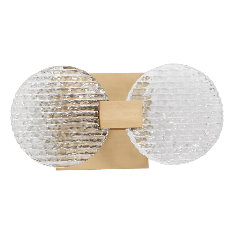 Axiom 2 Light LED Vanity Light in Aged Brass