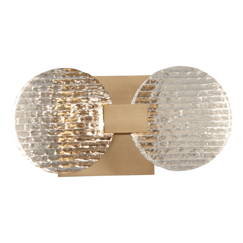 Axiom 2 Light LED Vanity Light in Aged Brass