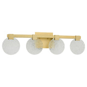 Axiom 4 Light LED Vanity Light in Aged Brass