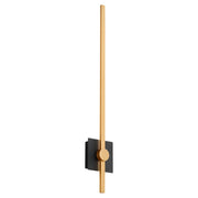 Zora 32" LED Wall Sconce in Black / Industrial Brass