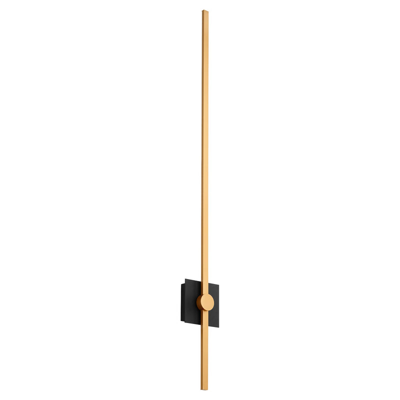 Zora 48" LED Wall Sconce in Black / Industrial Brass