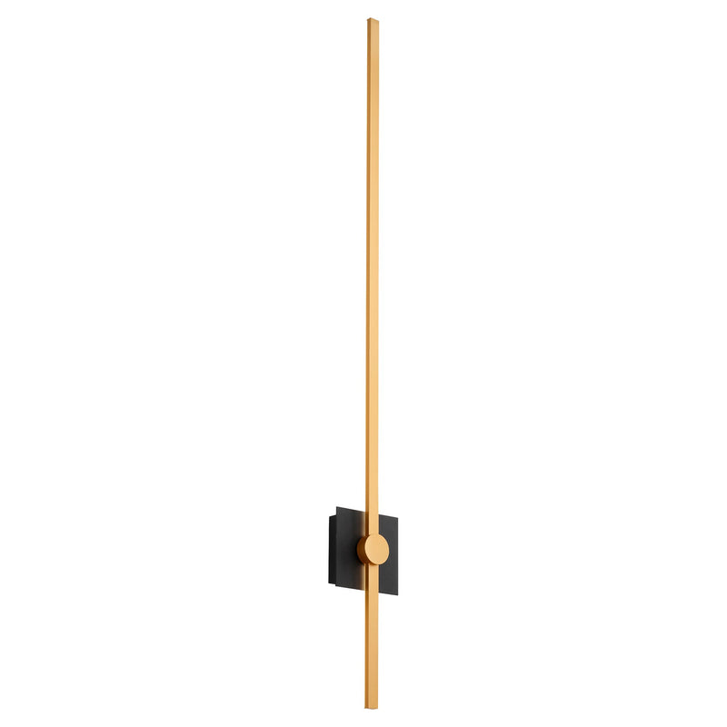 Zora 48" LED Wall Sconce in Black / Industrial Brass