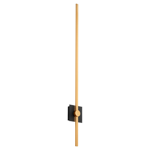 Zora 48" LED Wall Sconce in Black / Industrial Brass