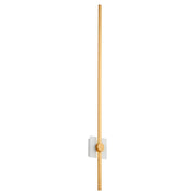 Zora 48" LED Wall Sconce in White / Industrial Brass