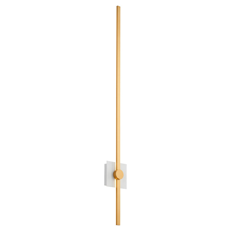 Zora 48" LED Wall Sconce in White / Industrial Brass