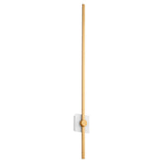 Zora 48" LED Wall Sconce in White / Industrial Brass