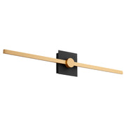 Zora 32" LED Vanity Sconce in Black / Industrial Brass