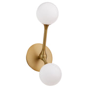 Orbe 2 Light LED Wall Sconce in Brushed Brass