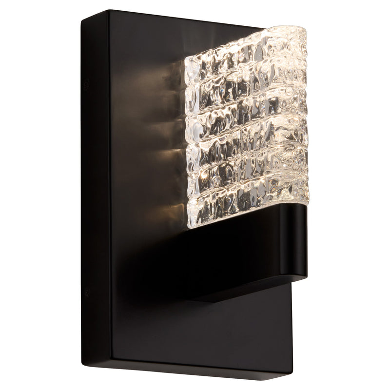 Gamma 1 Light LED Wall Mount in Black