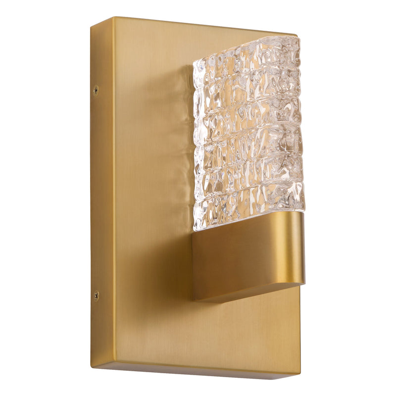 Gamma 1 Light LED Wall Mount in Brushed Brass