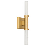 Monet 2 Light LED Wall Sconce in Aged Brass