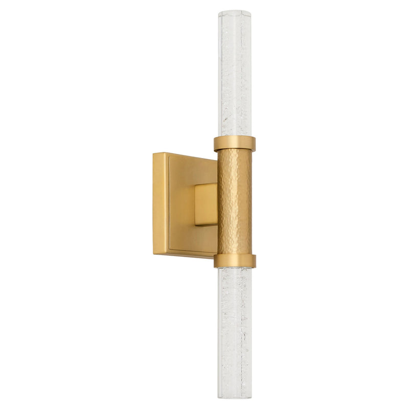Monet 2 Light LED Wall Sconce in Aged Brass