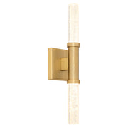Monet 2 Light LED Wall Sconce in Aged Brass