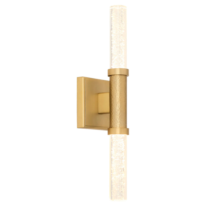 Monet 2 Light LED Wall Sconce in Aged Brass