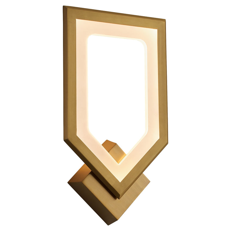 Aegis LED Wall Sconce in Aged Brass