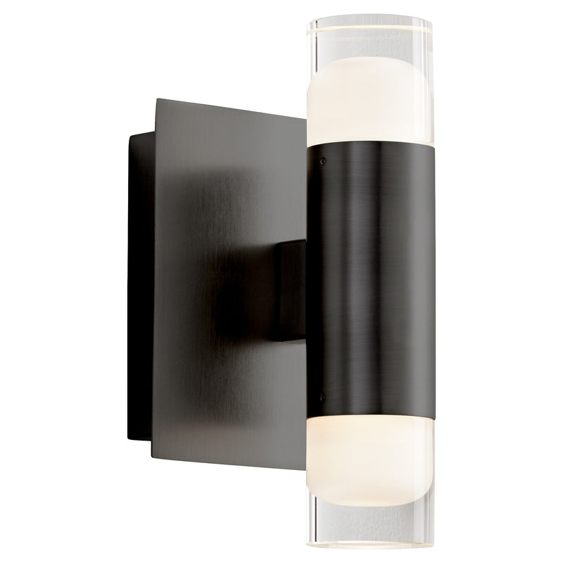 Alarum 2 Light LED Wall Sconce in Black