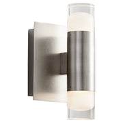 Alarum 2 Light LED Wall Sconce in Satin Nickel