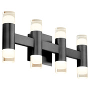 Alarum 8 Light LED Vanity Light in Black