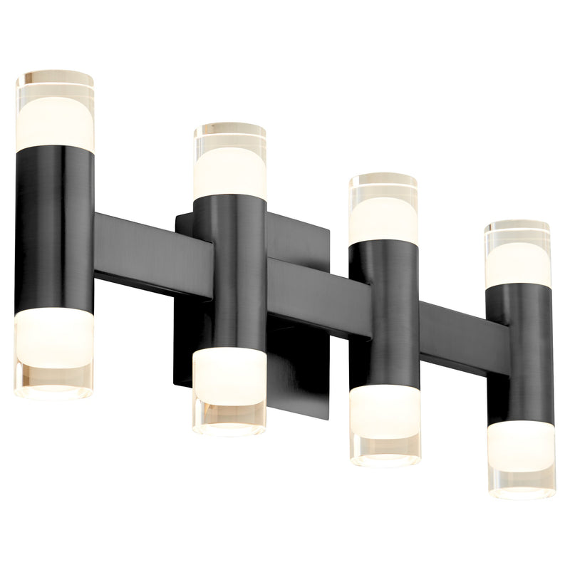 Alarum 8 Light LED Vanity Light in Black