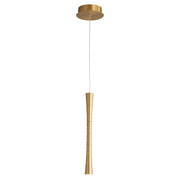 Sabre 1 Light LED Mini Pendant in Aged Brass