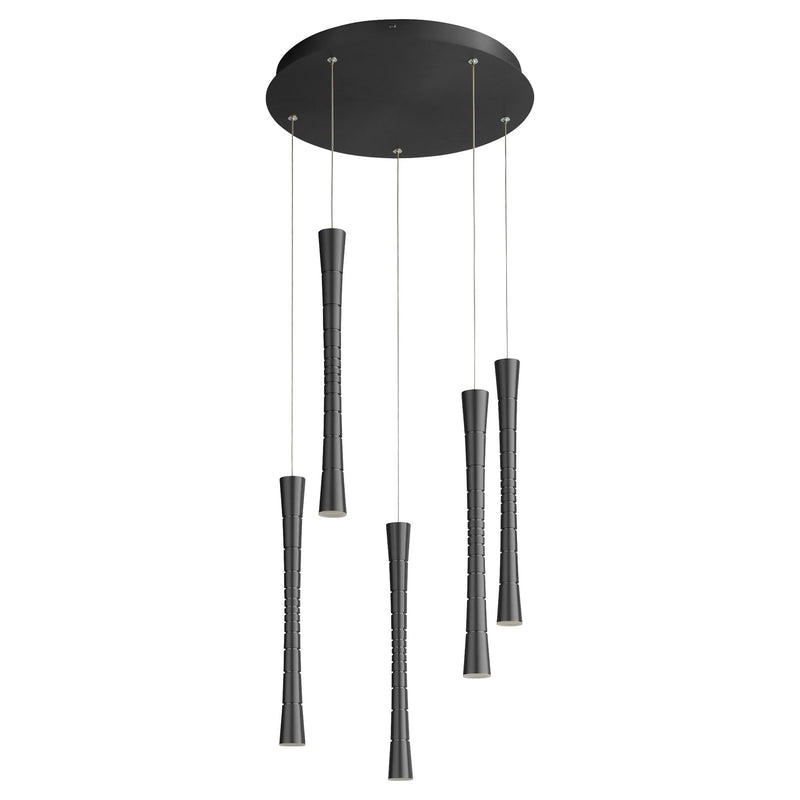 Sabre 5 Light LED Pendant in Black