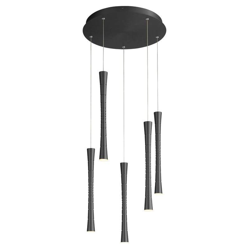 Sabre 5 Light LED Pendant in Black