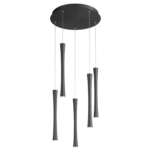 Sabre 5 Light LED Pendant in Black