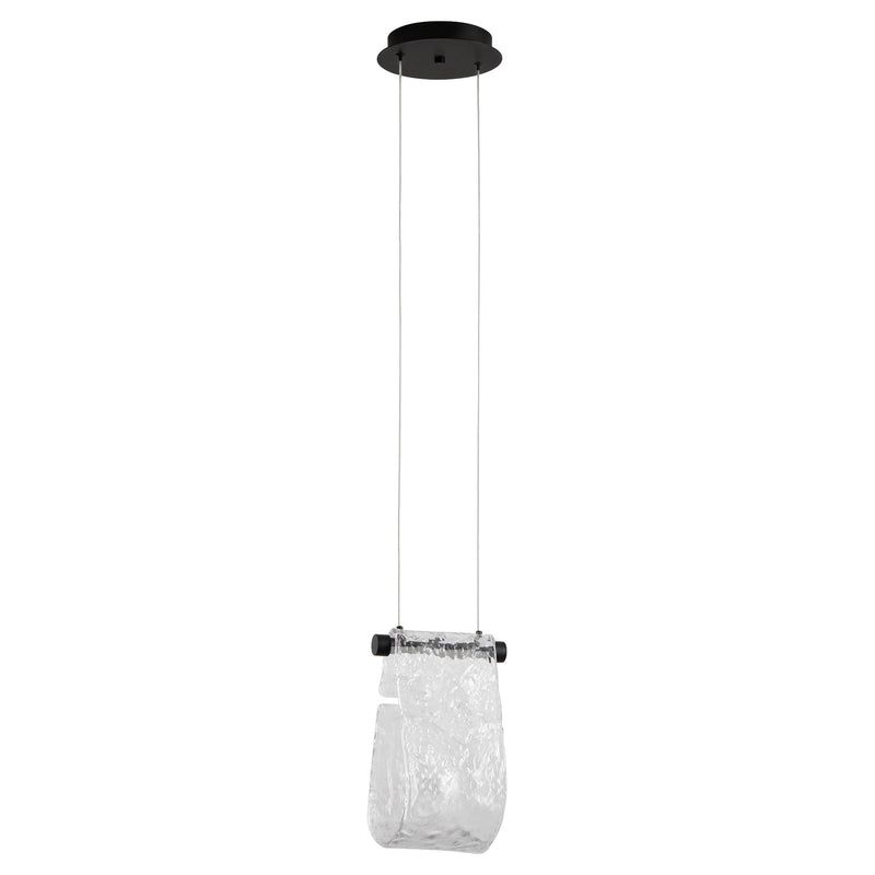 Veer 1 Light LED Mini Pendant in Black