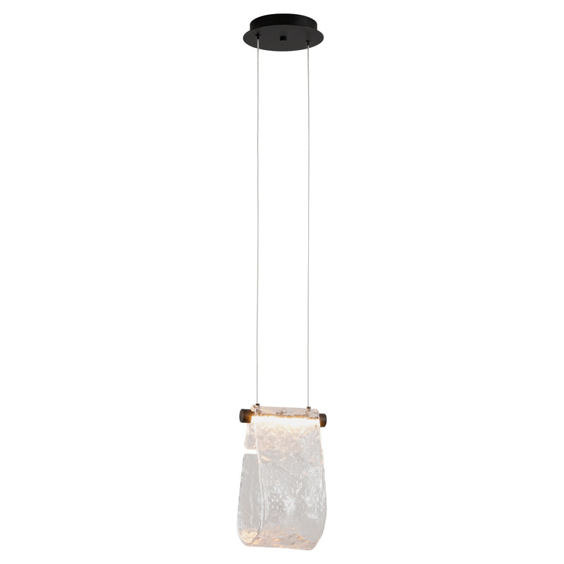 Veer 1 Light LED Mini Pendant in Black