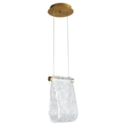 Veer 1 Light LED Mini Pendant in Aged Brass