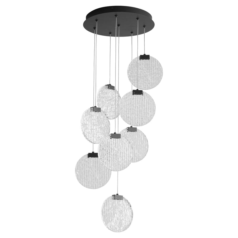 Axiom 8 Light LED Pendant in Black