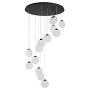 Axiom 15 Light LED Pendant in Black