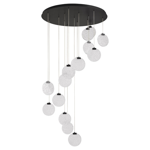 Axiom 15 Light LED Pendant in Black