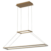 Xanni 35" LED Linear Pendant in Aged Brass