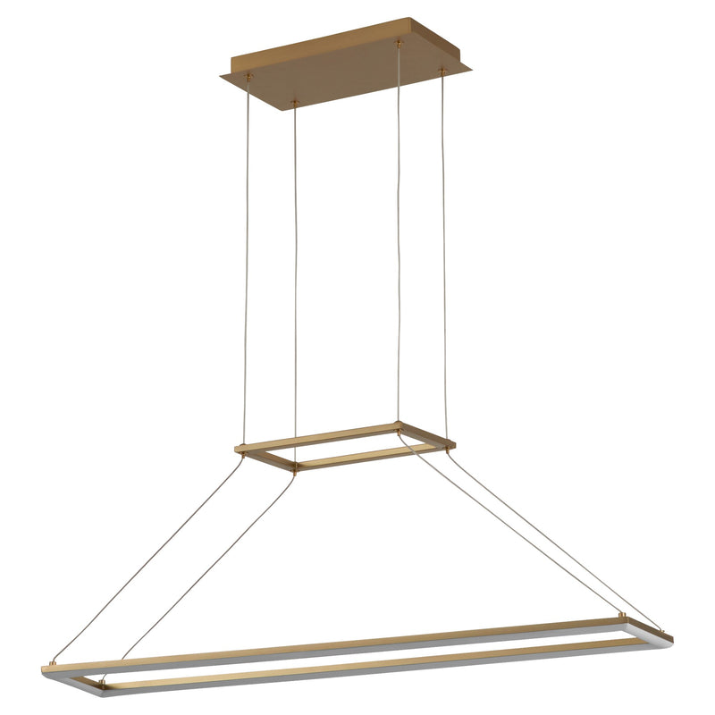Xanni 35" LED Linear Pendant in Aged Brass