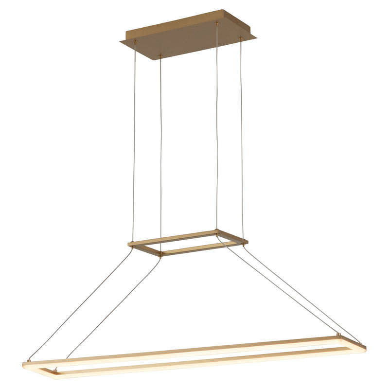 Xanni 35" LED Linear Pendant in Aged Brass