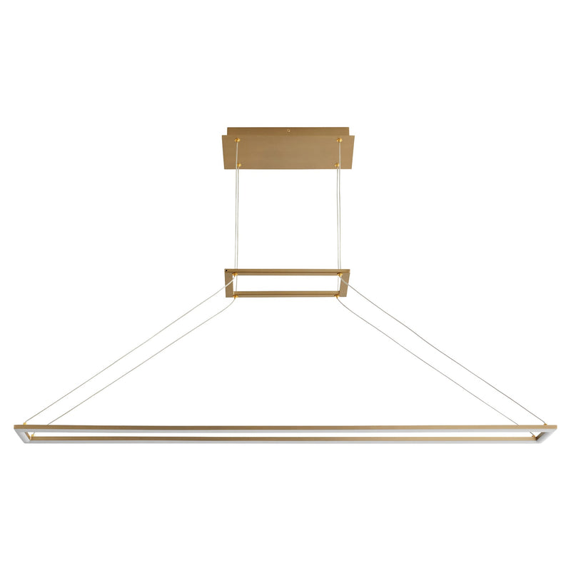 Xanni 47" LED Linear Pendant in Aged Brass