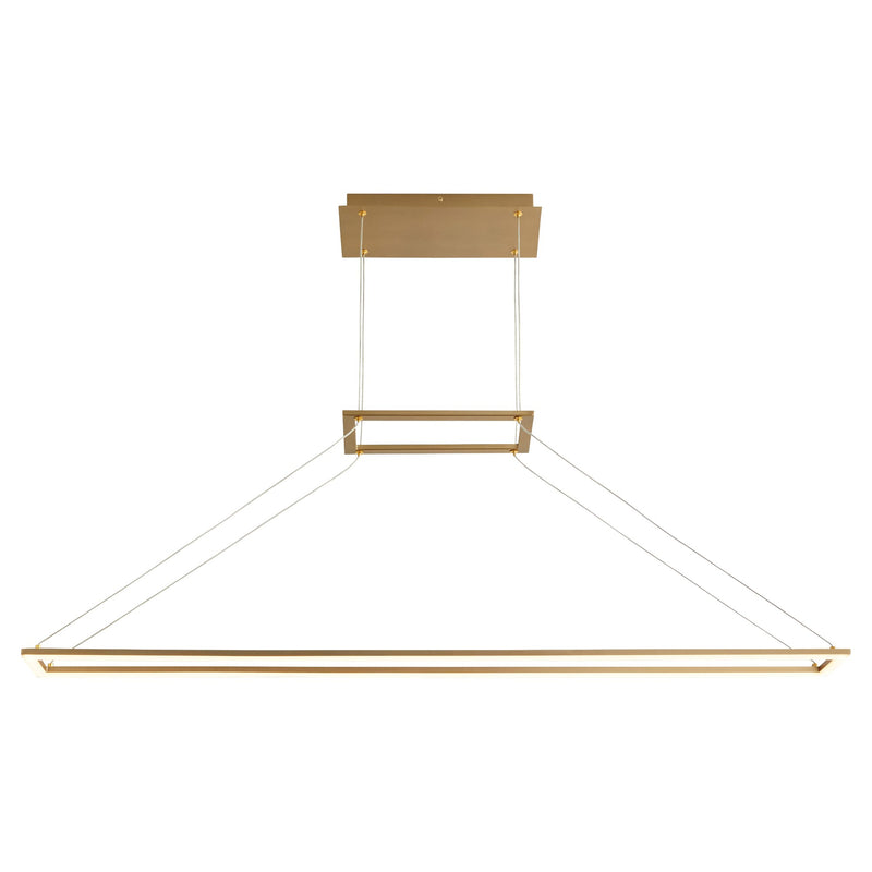Xanni 47" LED Linear Pendant in Aged Brass