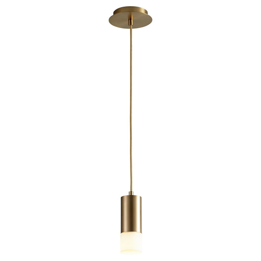 Magneta Small LED Pendant in Aged Brass